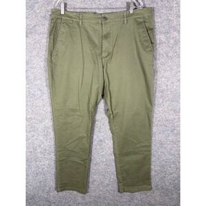 Weatherproof‎ Vintage Mens Olive Green Chino Pants Casual Trousers 38x30